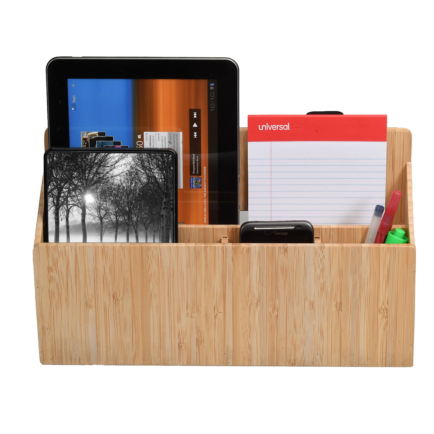 Bamboo Side Desk Organizer with Clamp